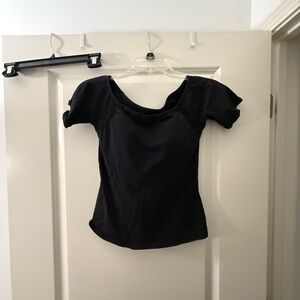 Elegant Black Women's Top with Bra Inserts